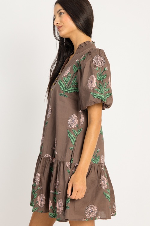 Margot Floral Dress, Brown - 0918-100.jpg