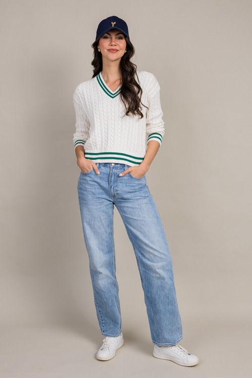 Varsity Cable Knit Sweater, White - 0918-3.jpg