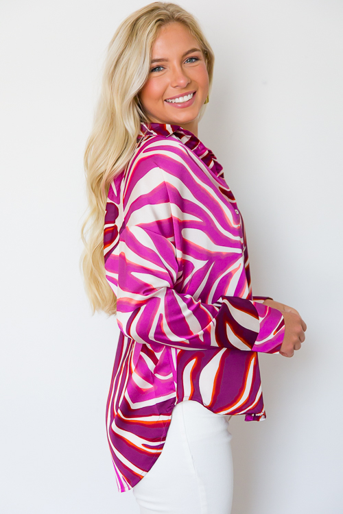 Bold Personality Shirt, Magenta