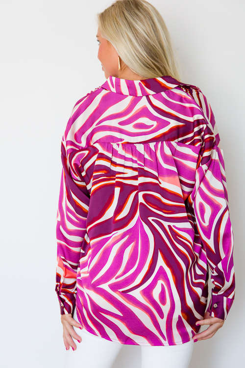 Bold Personality Shirt, Magenta