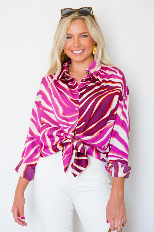 Bold Personality Shirt, Magenta