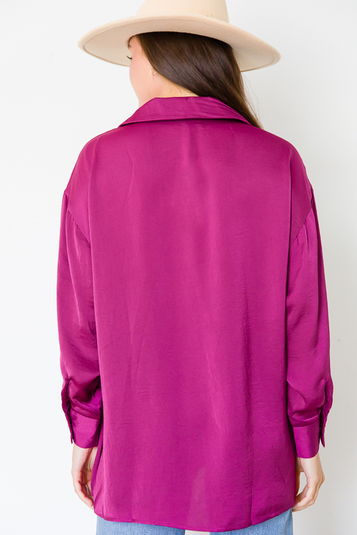 Plum Satin Tunic