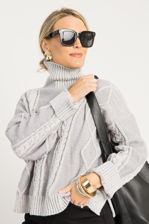 Meredith Turtleneck, Grey