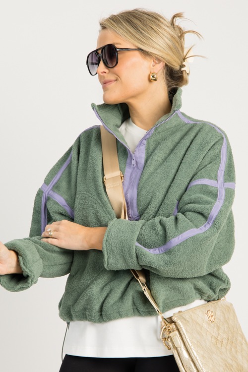 Two-Tone Soft Pullover, Pistachio