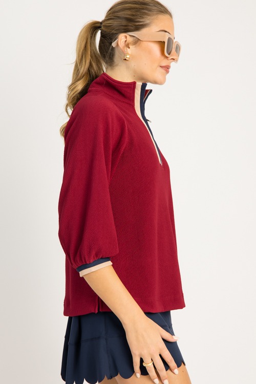 Rib Stripe Accent Pullover, Burgundy - 0919-116h.jpg