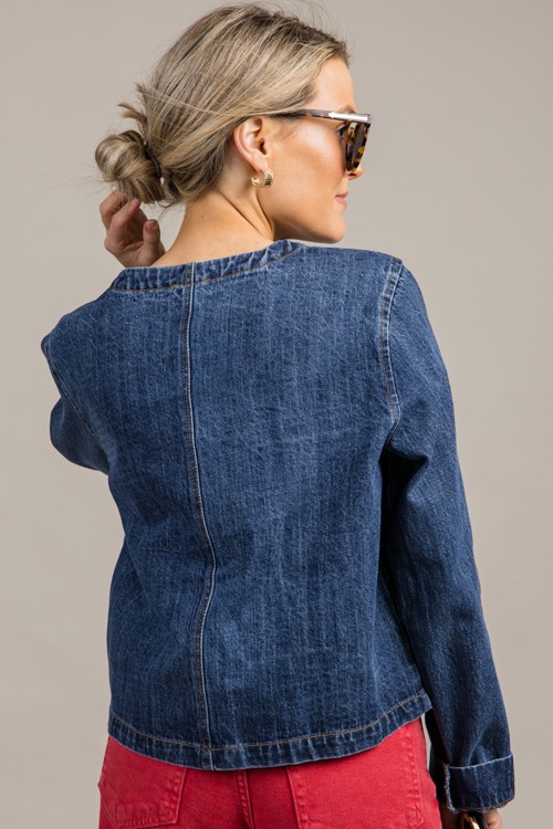 Gold Button Denim Jacket, Dark - 0919-117.jpg