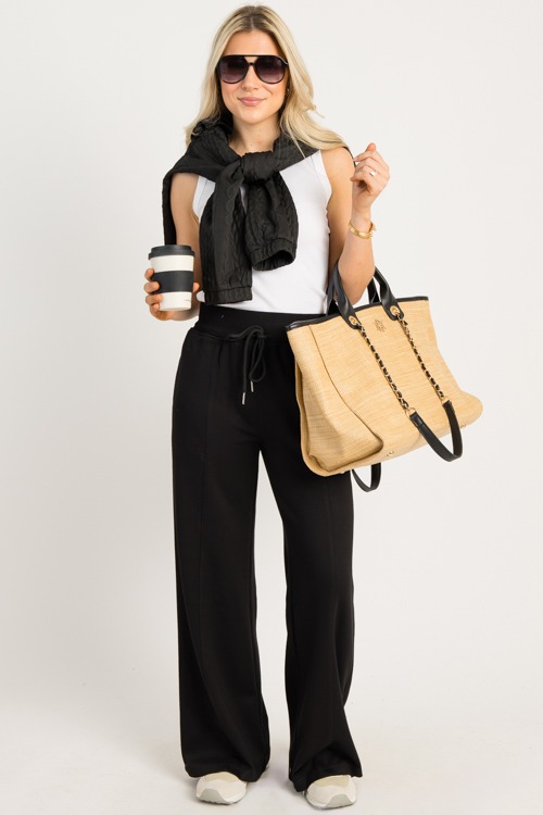Luxe Knit Sweatpants, Black