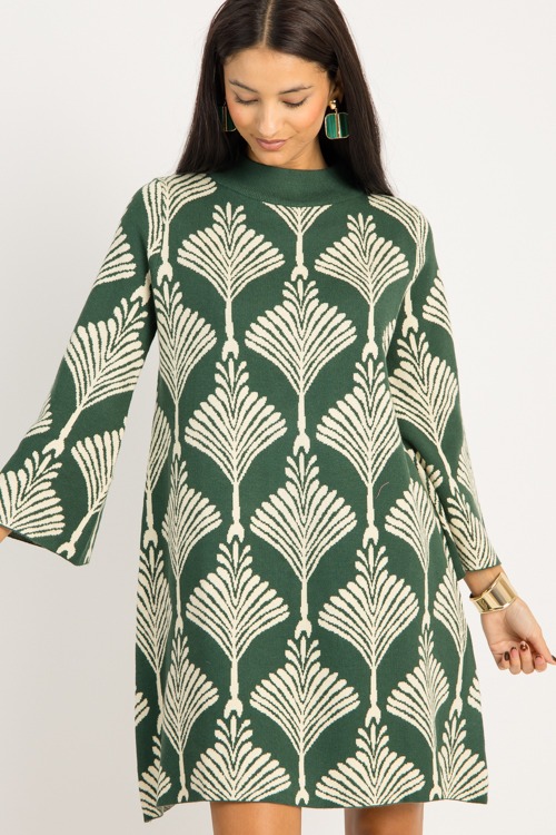 Fan Out Sweater Dress, Forest Green - 0919-28.jpg