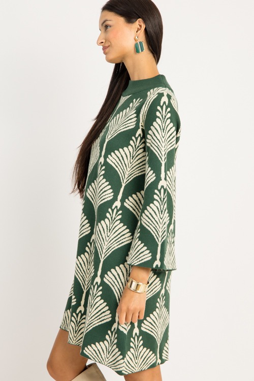 Fan Out Sweater Dress, Forest Green - 0919-30.jpg
