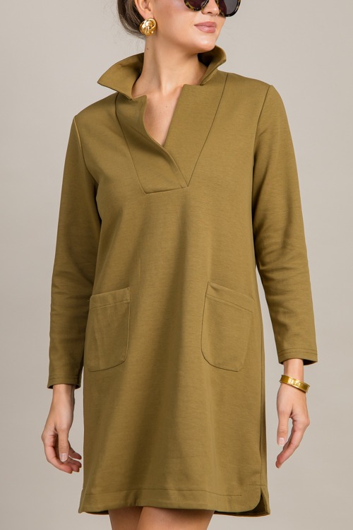 Phoebe Knit Dress, Olive