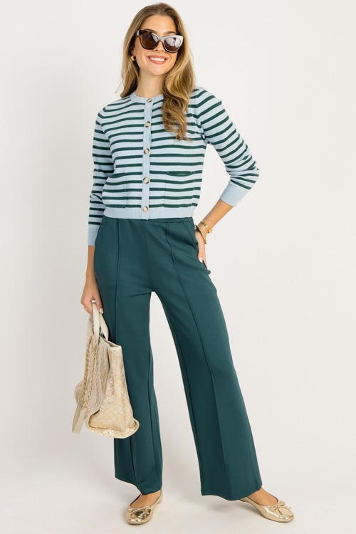 Luxe Knit Pants, Deep Green