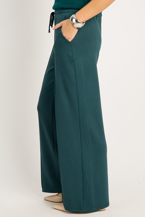 Luxe Knit Pants, Deep Green