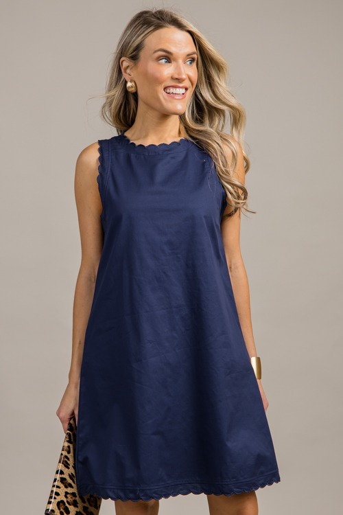 Scallop Trim Shift, Navy