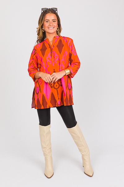 Vivian Button Top, Burnt Orange