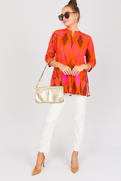 Vivian Button Top, Burnt Orange