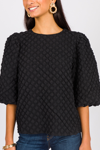 Tons Of Texture Top, Black