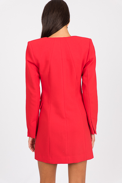 Irreplaceable Blazer Dress, Red