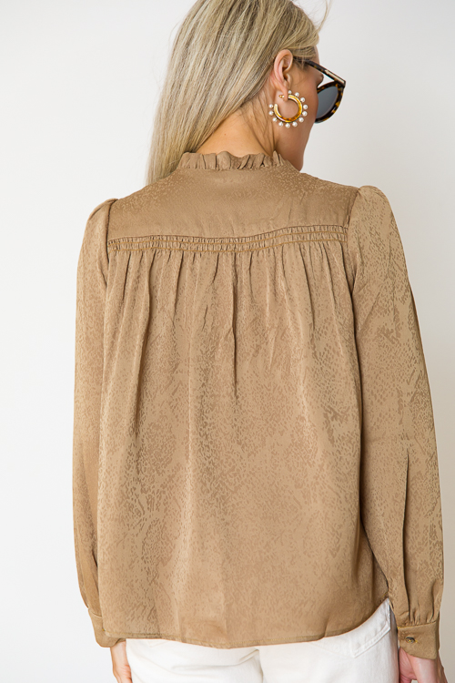 Bronze Tonal Button Top