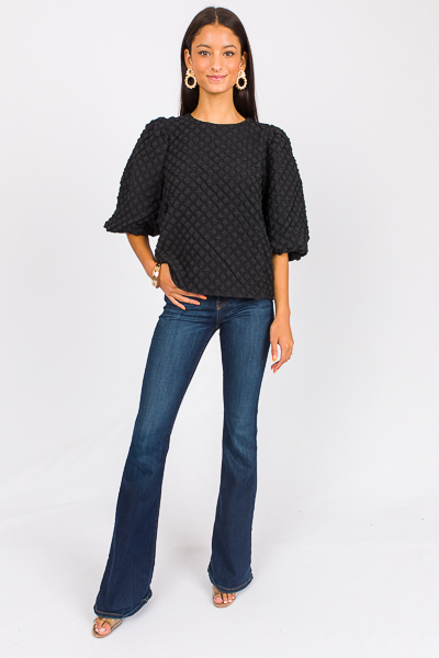 Tons Of Texture Top, Black