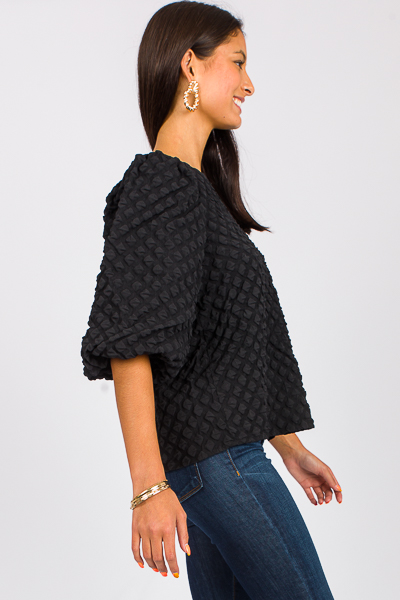 Tons Of Texture Top, Black