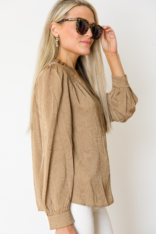 Bronze Tonal Button Top