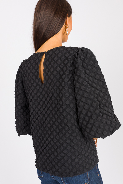 Tons Of Texture Top, Black