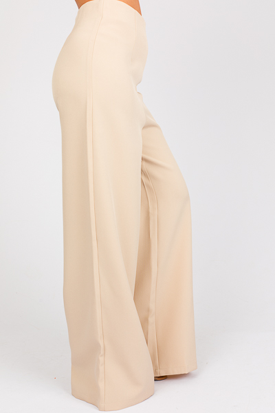 Wide Leg Trouser, Taupe
