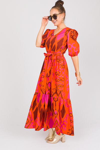 Molly Belted Maxi, Burnt Orange