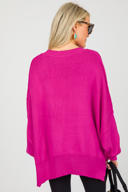 Melinda Sweater, Neon Fuchsia