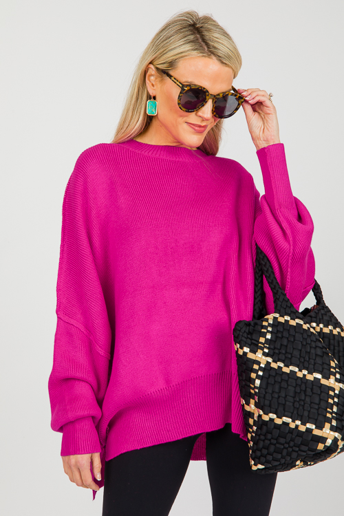 Melinda Sweater, Neon Fuchsia