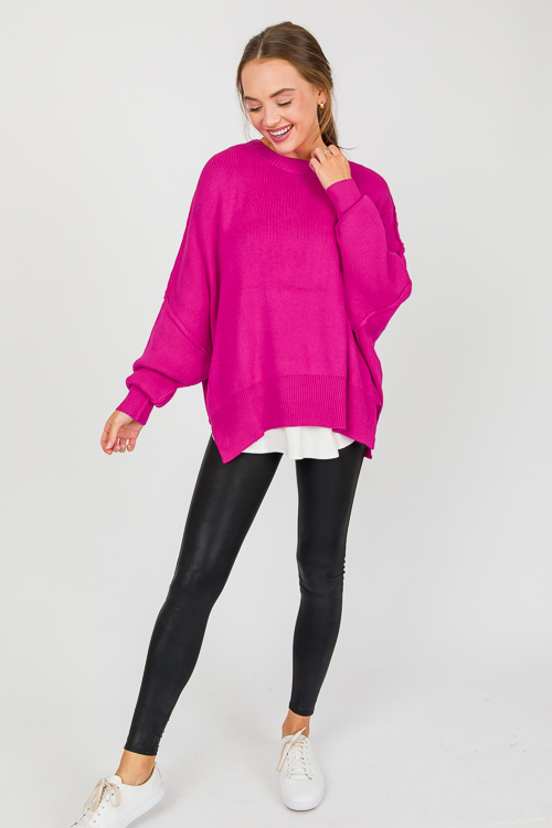 Melinda Sweater, Neon Fuchsia