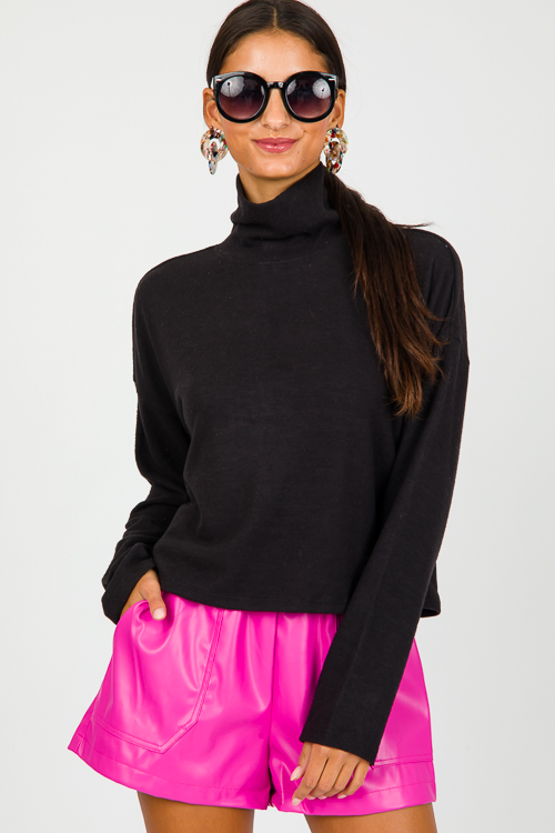 Jordie Brushed Top, Black