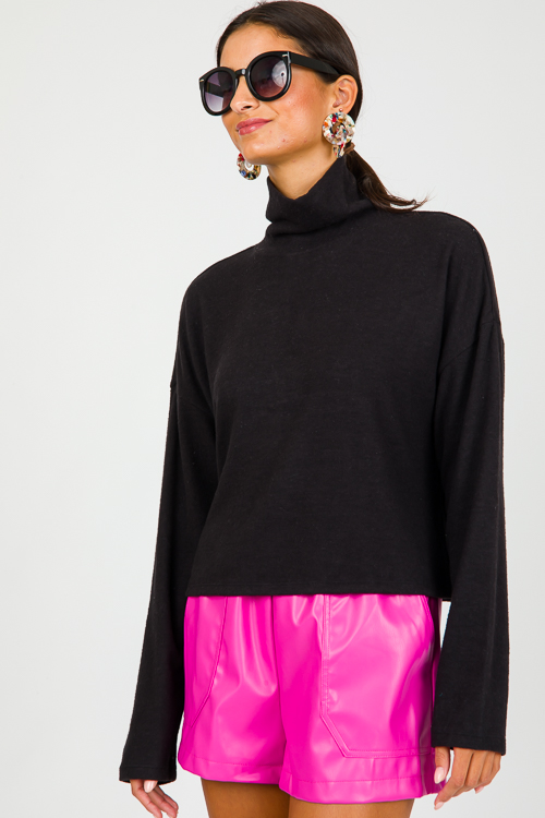 Jordie Brushed Top, Black