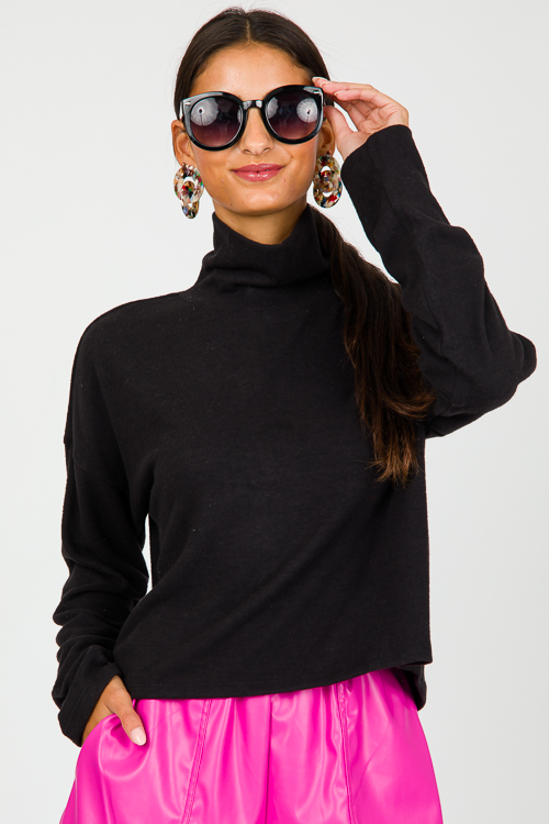 Jordie Brushed Top, Black