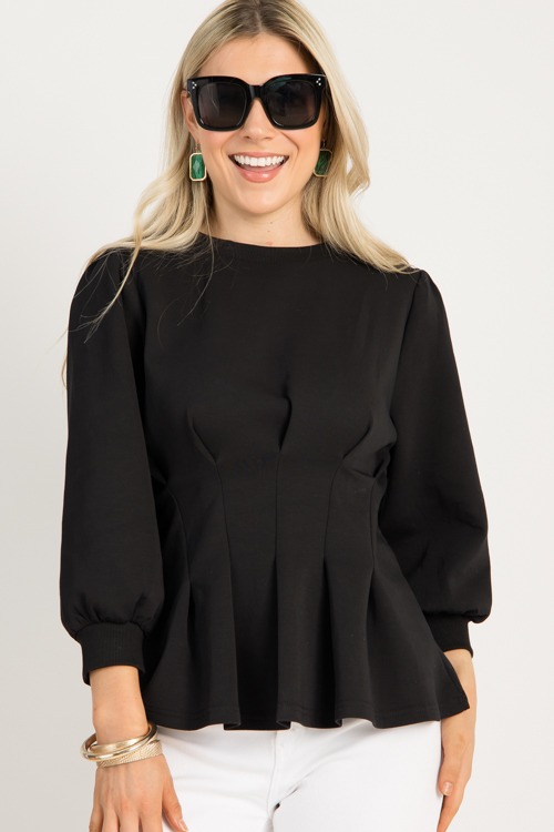 Knit Flare Top, Black - 0922-46.jpg