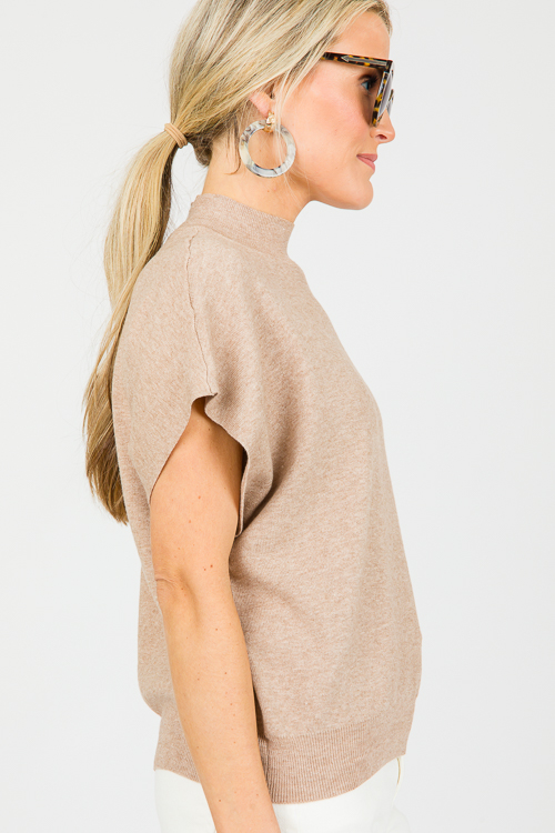 Indy Short Sleeve Sweater, Oatmeal