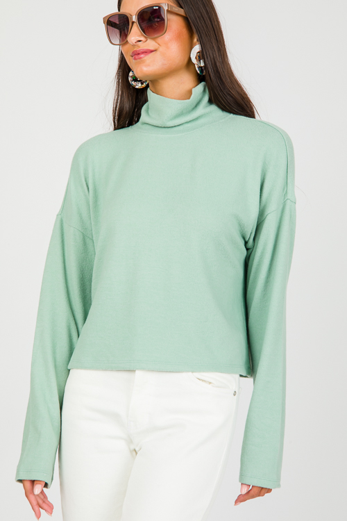 Jordie Brushed Top, Iceberg Green