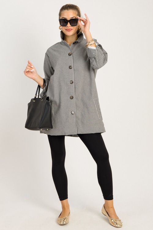 Gingham Button Up Jacket, Black - 0923-111.jpg