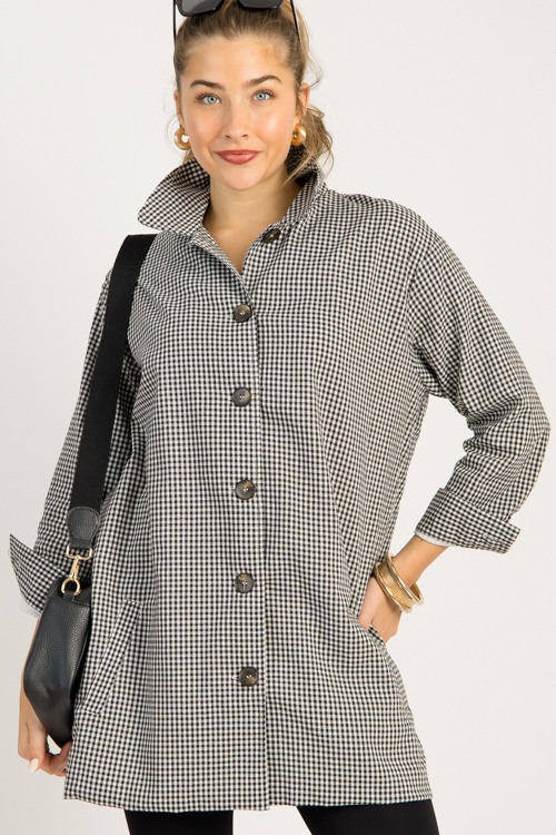 Gingham Button Up Jacket, Black - 0923-112.jpg