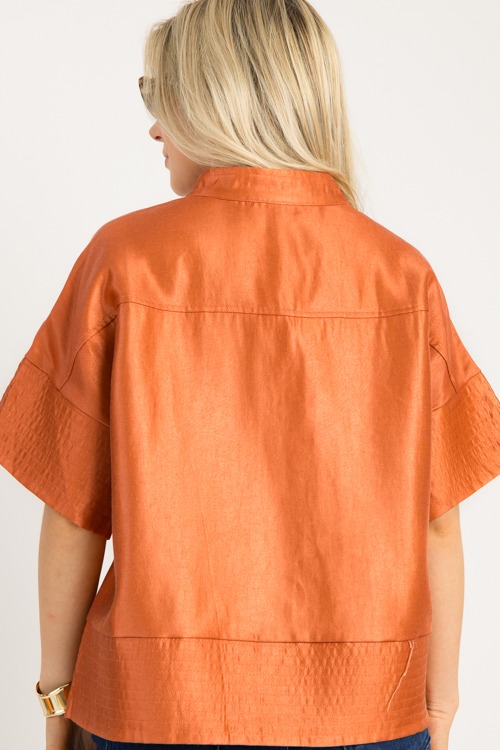 Metallic Button Blouse, Rust - 0923-40.jpg