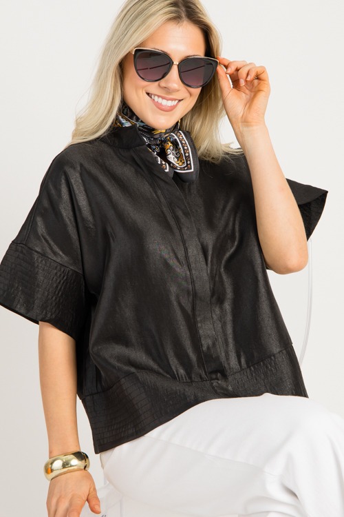 Metallic Button Blouse, Black - 0923-68h.jpg