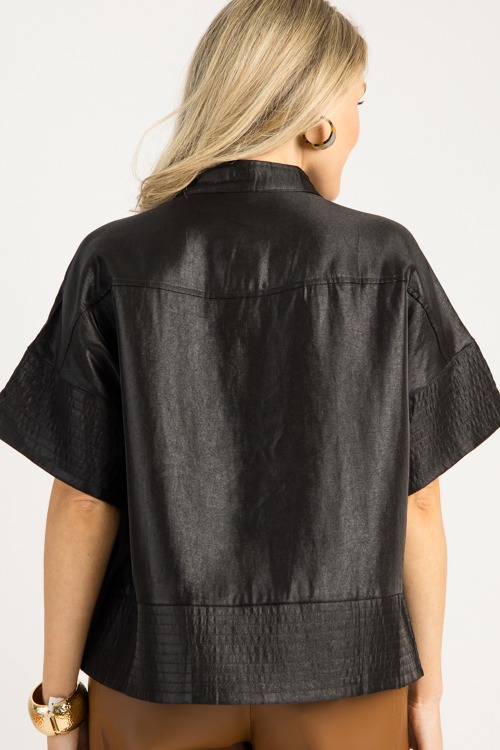 Metallic Button Blouse, Black - 0923-72.jpg