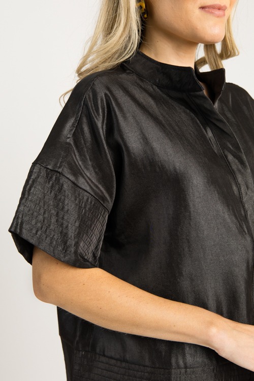 Metallic Button Blouse, Black - 0923-73.jpg