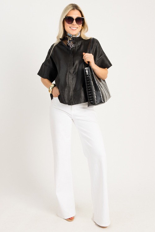 Metallic Button Blouse, Black - 0923-74.jpg