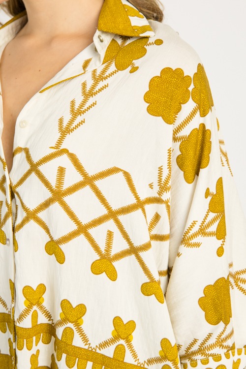 Oversized Printed Shirt, Mustar - 0923-76h.jpg