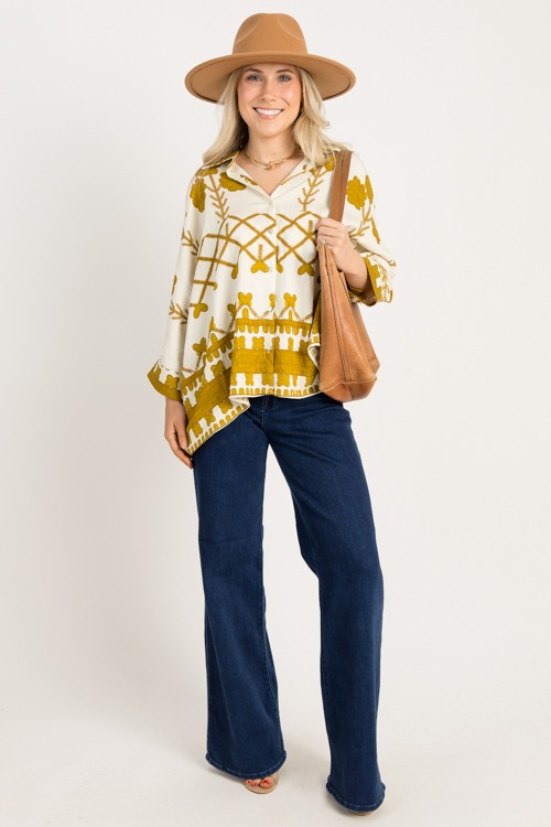 Oversized Printed Shirt, Mustar - 0923-80.jpg