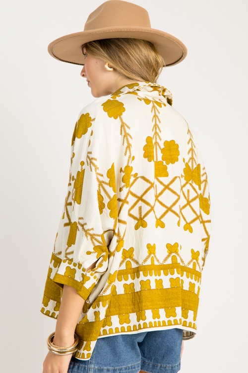 Oversized Printed Shirt, Mustar - 0923-82.jpg