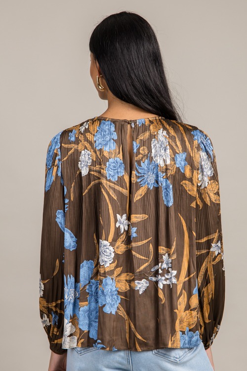 Brown Floral Pleated Blouse - 0924-109.jpg