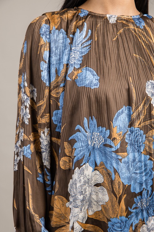 Brown Floral Pleated Blouse - 0924-110.jpg