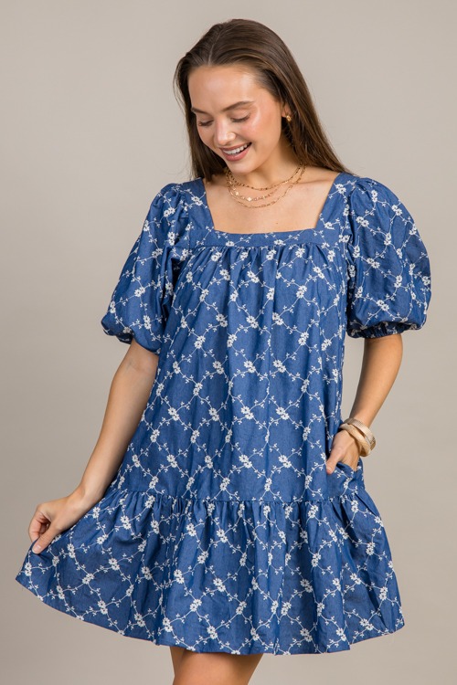 Floral Embroidery Chambray Dress - 0924-29.jpg